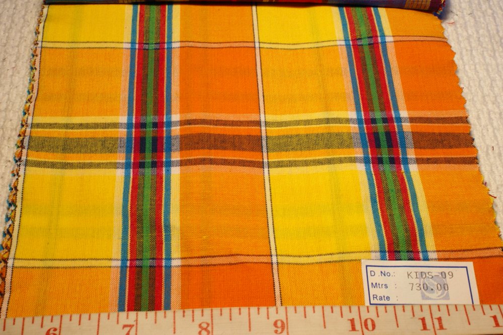 Madras plaid - Indian madras Plaid fabric - MADRAS FABRIC