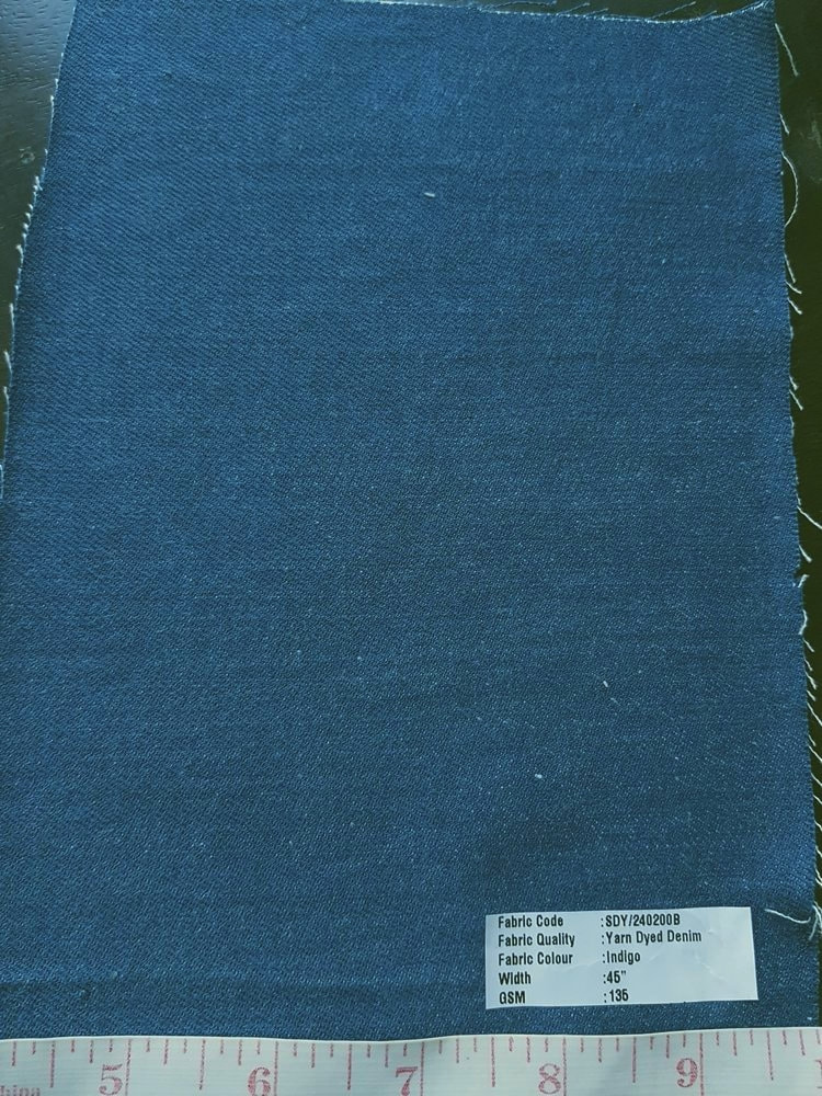 Vegetable Dyed Fabric, or Natural Dyed Fabric or Plant Dyed Fabric in, organic cotton denim, for organic cotton jeans, denim shirts, shorts and jackets.